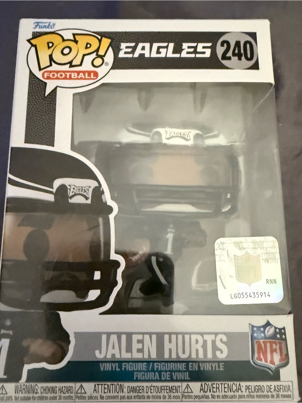 Funko Pop! Football Jalen Hurts #240 Philadelphia Eagles NFL Vinyl Figure